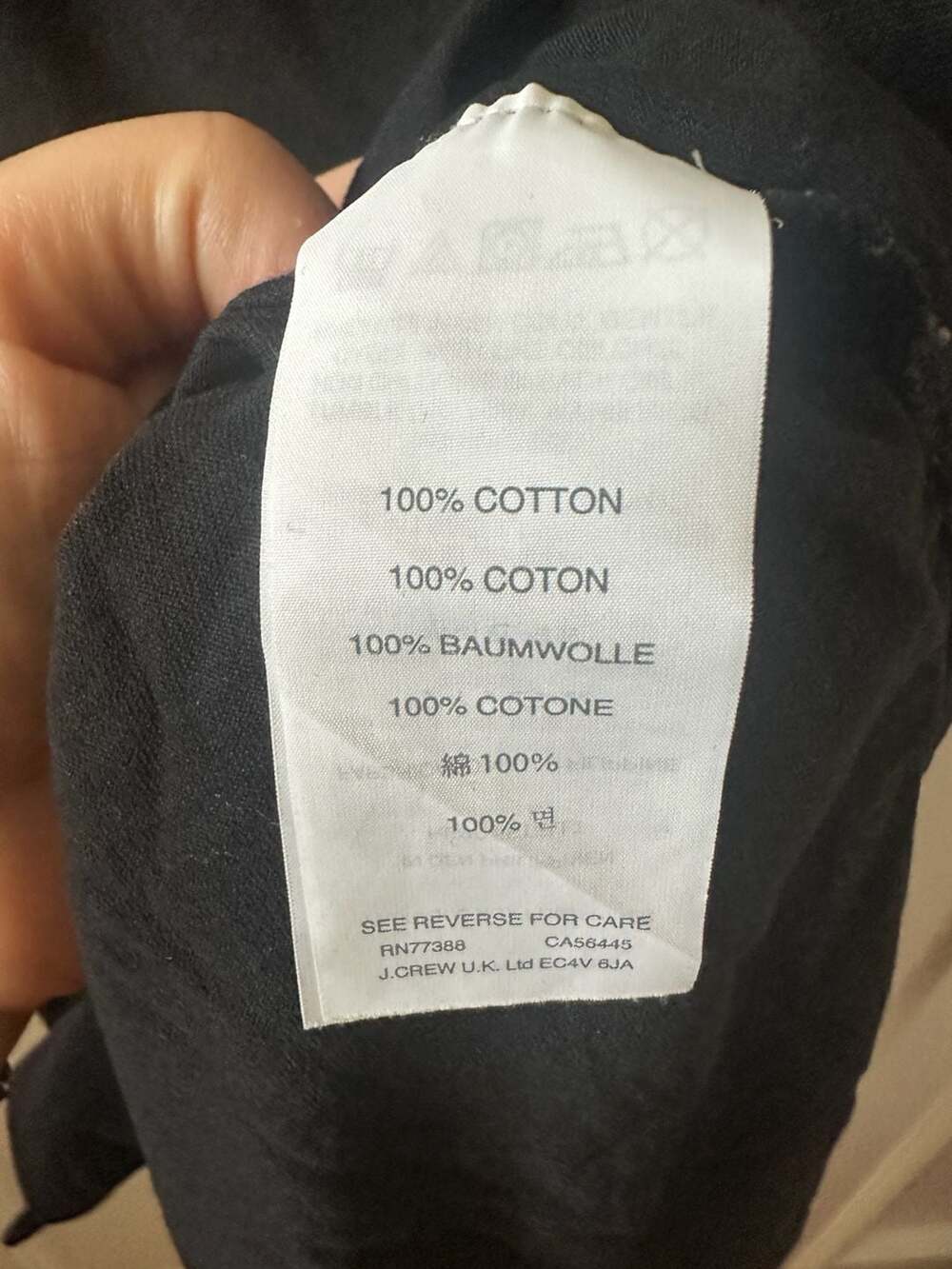 J.Crew Women's Black Cotton Split Hem Tee, Size S - Picture 8 of 8